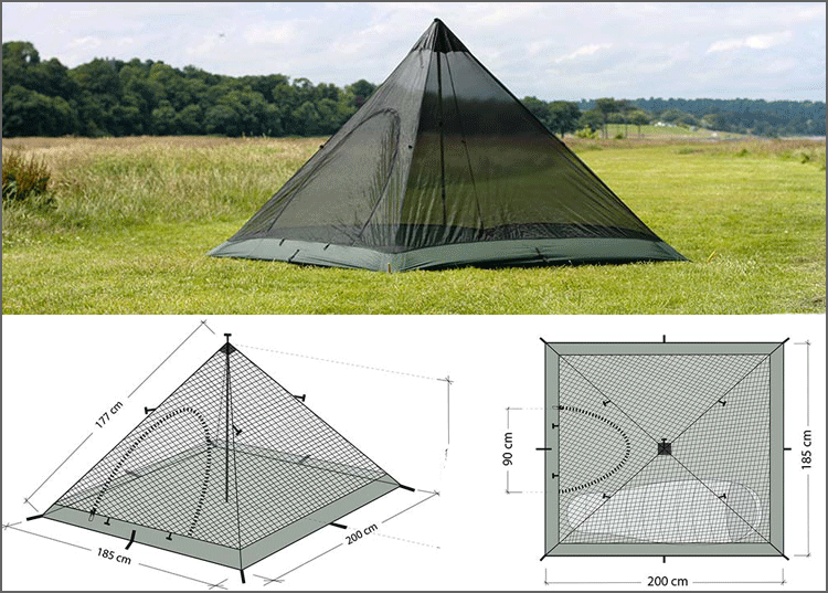 DD Hammocks - Superlight Pyramid Mesh tent