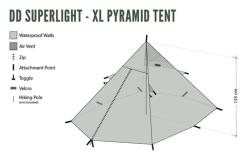 DD Hammocks - Superlight Pyramid XL Tent