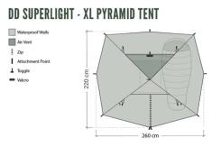 DD Hammocks - Superlight Pyramid XL Tent